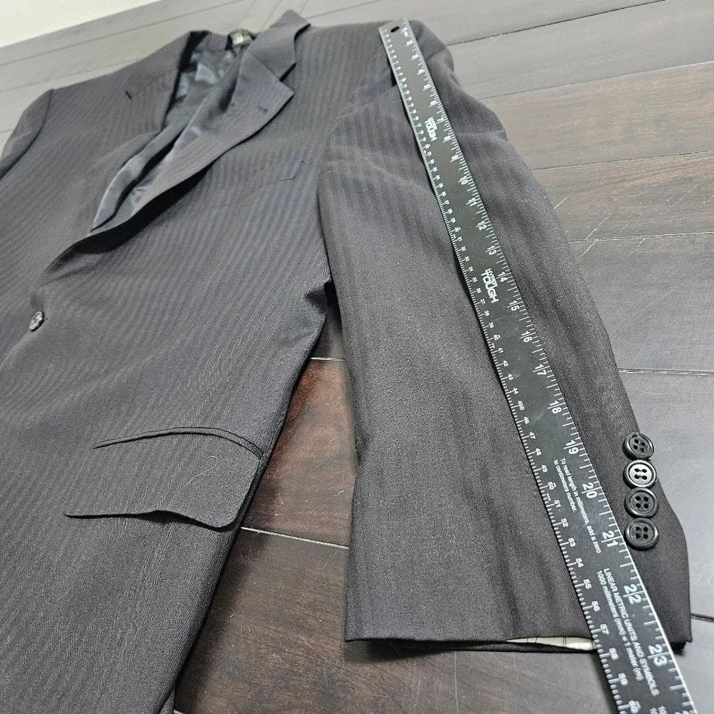 Jos A. Bank Mens 100% Wool‎ Sport Coat Blazer Jacket Wedding Preppy Black 46S